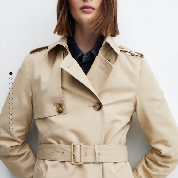 Mango double breasted trench coat - Picture 5 of 12